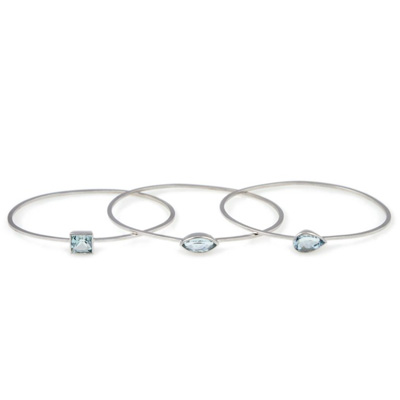 18ct white gold bangles