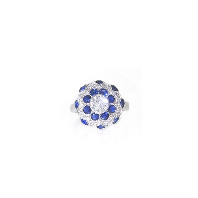 Old Cut Diamond and Sapphires