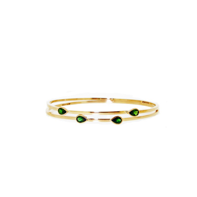 green tourmaline bangles