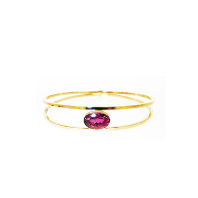 pink tourmaline bangle